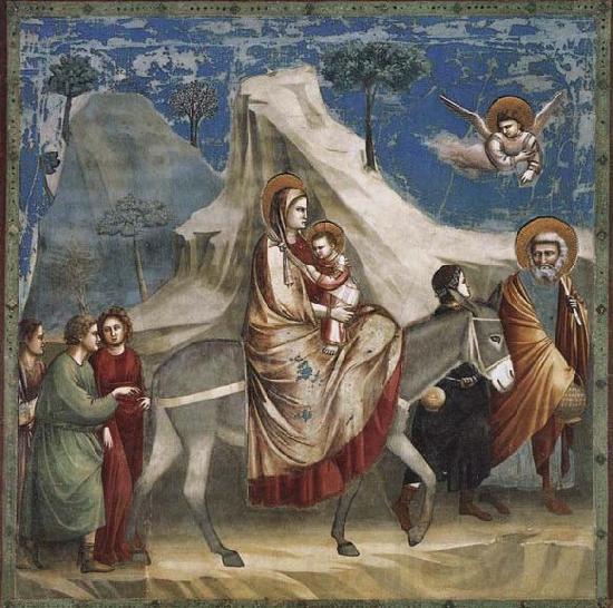 GIOTTO di Bondone Flight into Egypt